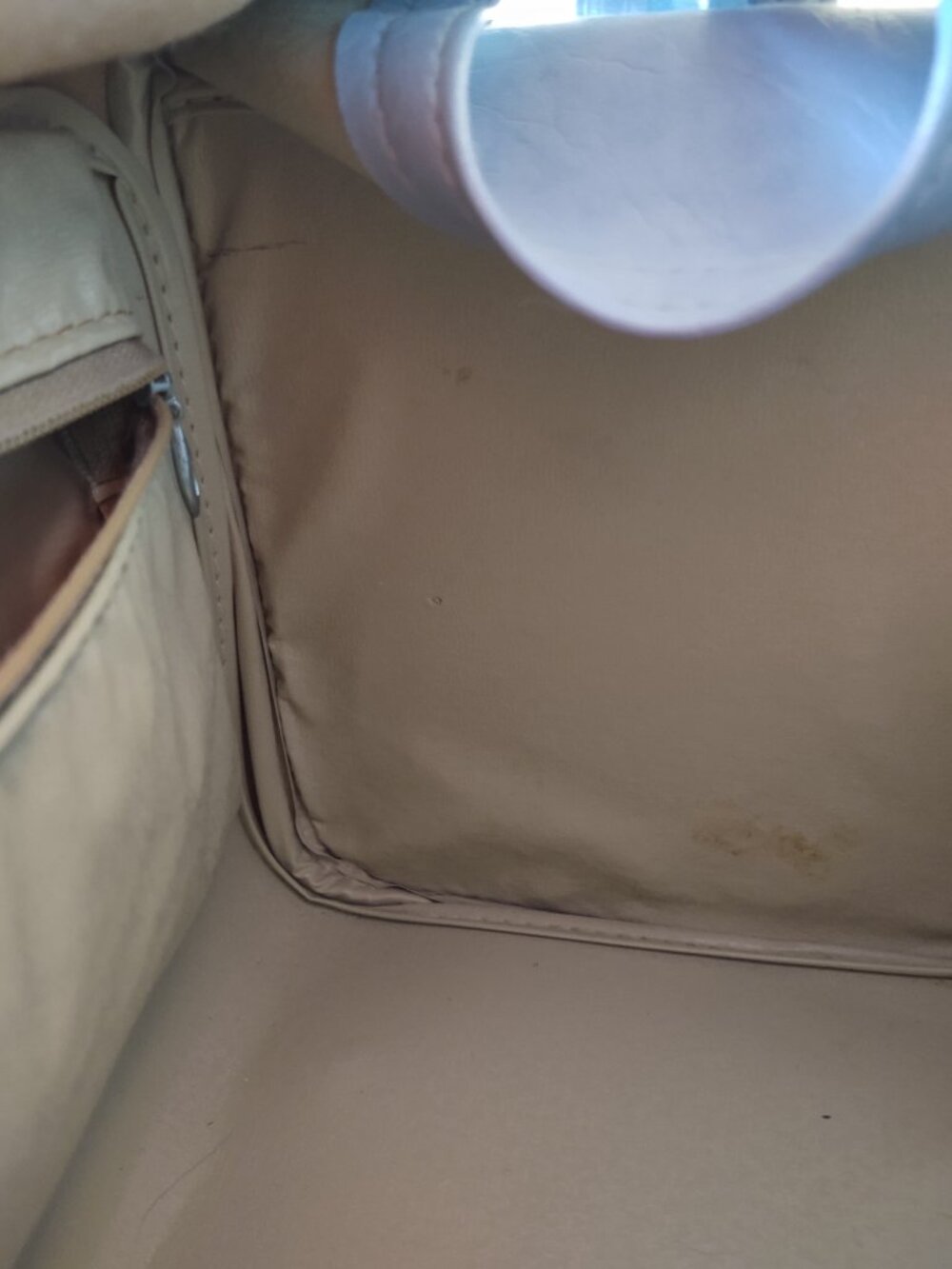 SAMSONITE BOSTON BAG POWDER BLUE FOOTED CARRY ON MAKE UP CASE LEATHER LIKE - Picture 10 of 16
